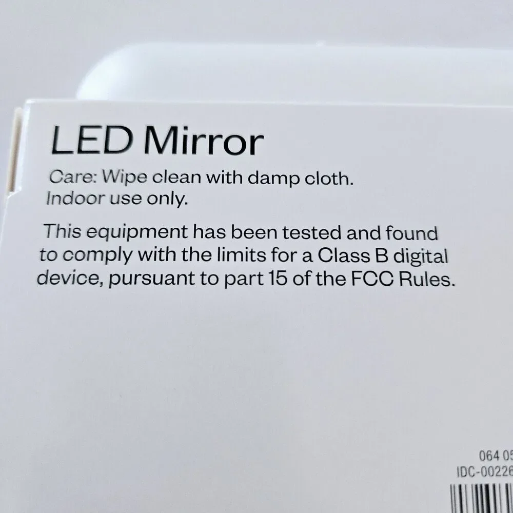 Room Essentials LED Lighted Vanity Mirror Foldable & Portable 3 Light Tones NEW